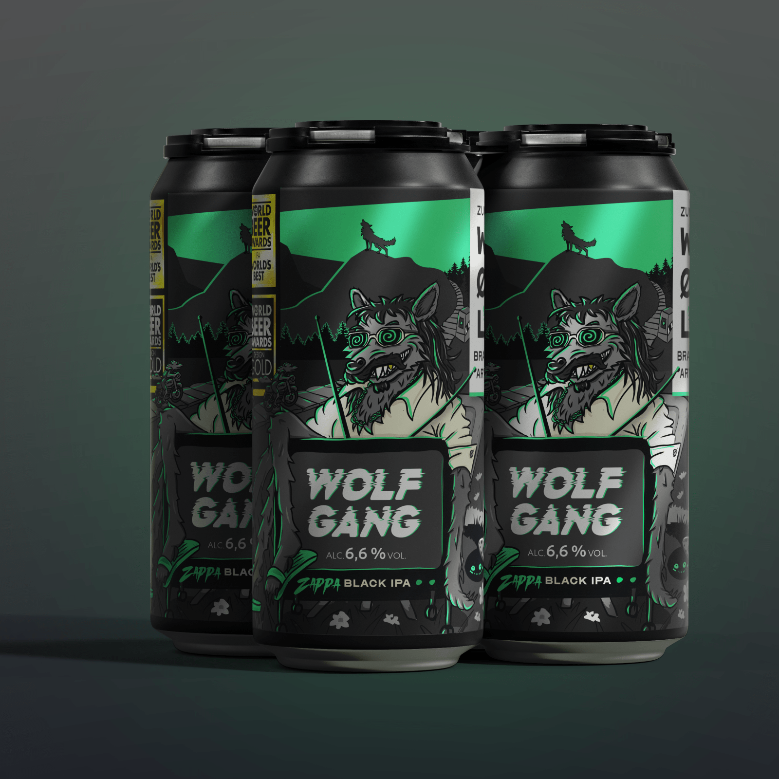 40 % auf 4 x 440ml WØL Wolf Gang Black IPA - Black Week Bundle - WØL Shop