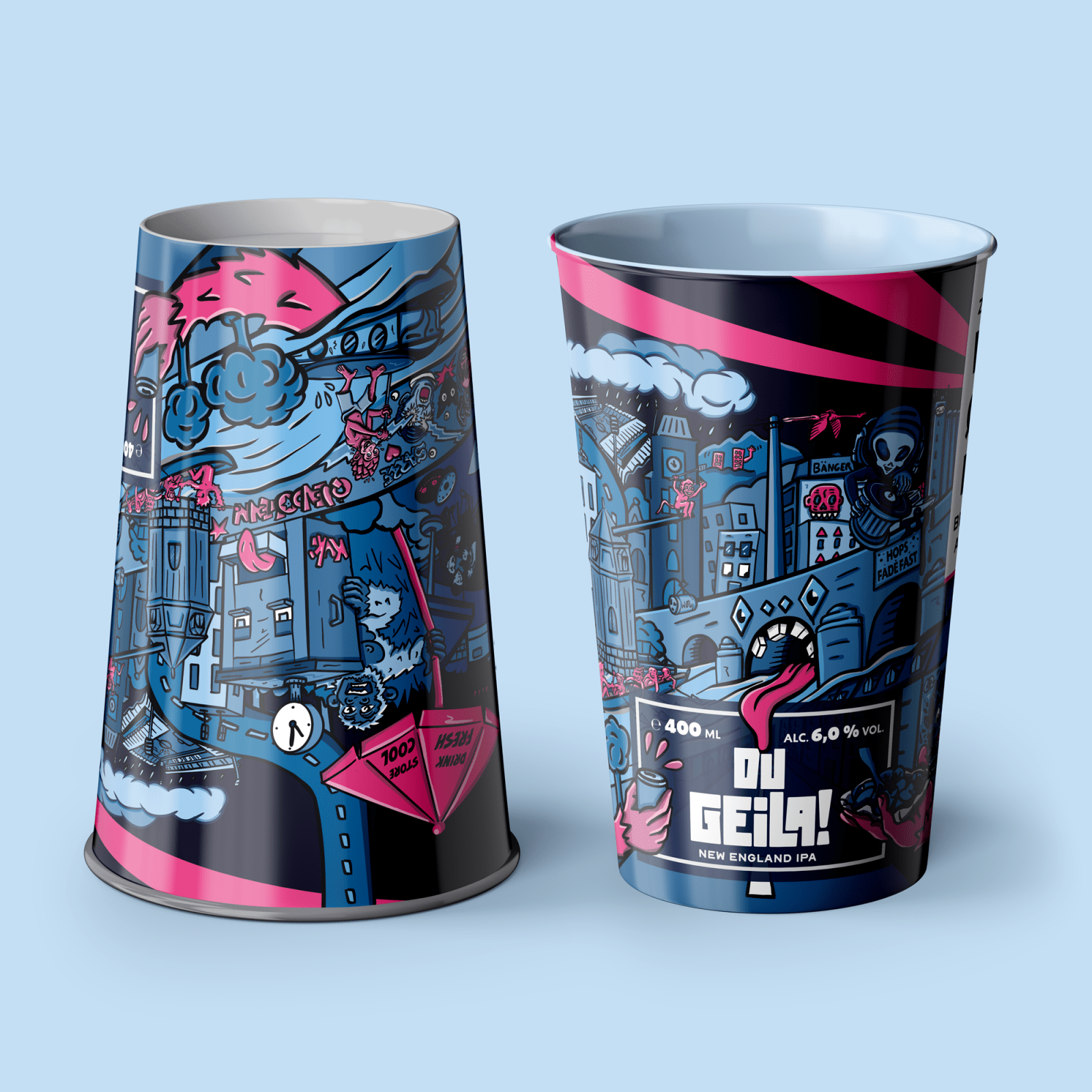 Party Becher "du geila!" - WØL Shop