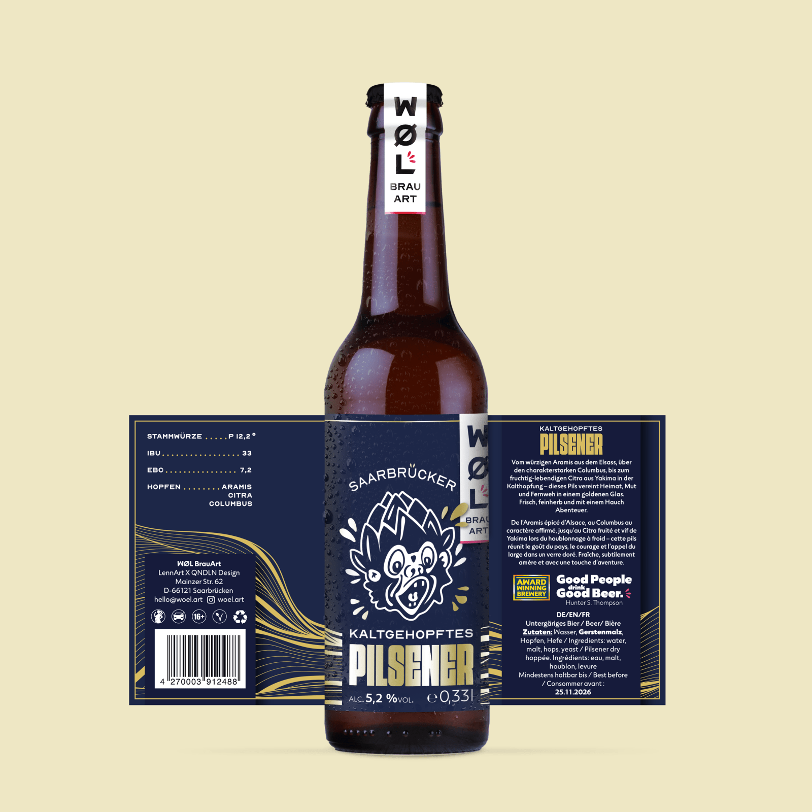 Saarbrücker - Kaltgehopftes Pilsener - WØL Shop